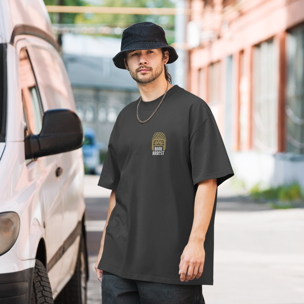 Oversized Bookarrest T-shirt antraciet
