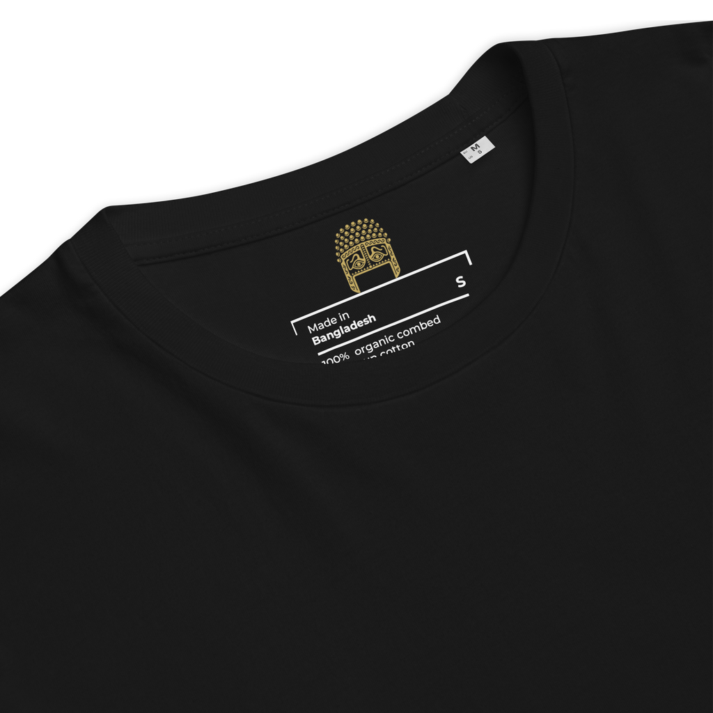 Unisex Bookarrest logo on shoulder T-shirt black